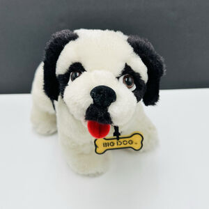 Big Dog Saint Bernard Puppy Dog Plush Stuffed Animal 11” Malibu Stuffers VTG